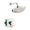 Hansgrohe Croma Select E Pressure Balance Shower Set With Rough, 2.0 Gpm In Chrome, 4911000