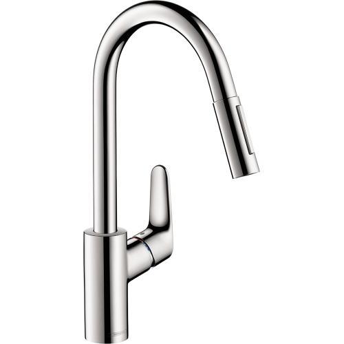 Hansgrohe Focus Higharc Kitchen Faucet, 2-Spray Pull-Down, 1.5 Gpm In Chrome, 4920000