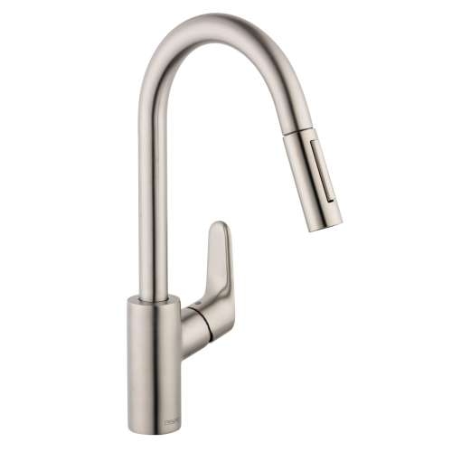 Hansgrohe Focus Higharc Kitchen Faucet, 2-Spray Pull-Down, 1.5 Gpm In Stainless Steel Optic, 4920800