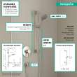 Hansgrohe Vernis Blend Wallbar Set 100 Vario-Jet 24