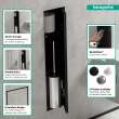 Hansgrohe Xtrastoris Rock Recessed Toilet Brush Holder With Shelf & Tileable Door In Matte Black, 56060670