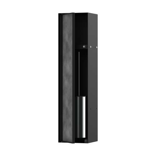 Hansgrohe Xtrastoris Rock Recessed Toilet Brush Holder With Shelf & Tileable Door In Matte Black, 56060670