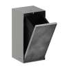 Hansgrohe Xtrastoris Rock Recessed Trash Bin With Shelf & Tileable Door In Brushed Stainless Steel, 56063800
