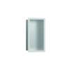 Hansgrohe Xtrastoris Individual Wall Niche Brushed Stainless Steel With Design Frame 12"X 6"X 4" In Matte White, 56094700