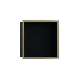 Hansgrohe Xtrastoris Individual Wall Niche Matte Black With Design Frame 12"X 12"X 4" In Brushed Bronze