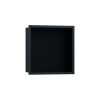 Hansgrohe Xtrastoris Individual Wall Niche Matte Black With Design Frame 12"X 12"X 4" In Brushed Black Chrome, 56098340