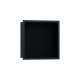 Hansgrohe Xtrastoris Individual Wall Niche Matte Black With Design Frame 12"X 12"X 4" In Brushed Black Chrome, 56098340