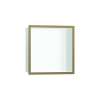 Hansgrohe Xtrastoris Individual Wall Niche Matte White With Design Frame 12"X 12"X 4" In Brushed Bronze, 56099140