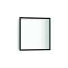 Hansgrohe Xtrastoris Individual Wall Niche Matte White With Design Frame 12"X 12"X 4" In Matte Black, 56099670