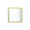 Hansgrohe Xtrastoris Individual Wall Niche Matte White With Design Frame 12"X 12"X 4" In Polished Gold Optic, 56099990