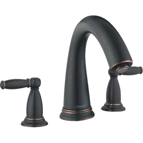 Hansgrohe Swing C 3-Hole Roman Tub Set Trim With Lever Handles In Rubbed Bronze, 6120920
