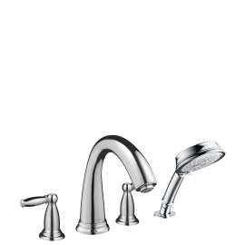 Hansgrohe Swing C 4-Hole Roman Tub Set Trim With Lever Handles And 2.0 Gpm Handshower