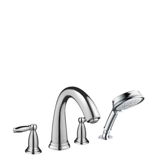 Hansgrohe Swing C 4-Hole Roman Tub Set Trim With Lever Handles And 2.0 Gpm Handshower In Chrome, 6123000