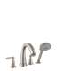 Hansgrohe Swing C 4-Hole Roman Tub Set Trim With Lever Handles And 2.0 Gpm Handshower In Brushed Nickel, 6123820