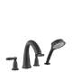Hansgrohe Swing C 4-Hole Roman Tub Set Trim With Lever Handles And 2.0 Gpm Handshower In Rubbed Bronze, 6123920