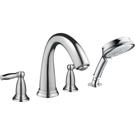 Hansgrohe Swing C 4-Hole Roman Tub Set Trim With Lever Handles And 1.8 Gpm Handshower