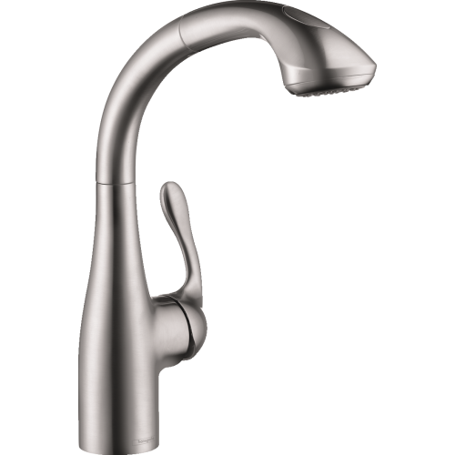 Hansgrohe Allegro E Semiarc Kitchen Faucet, 2-Spray Pull-Out, 1.75 Gpm In Stainless Steel Optic, 6461860