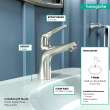Hansgrohe Focus N Single-Hole Faucet 100 With Pop-Up Drain, 0.5 Gpm In Brushed Nickel, 71035821