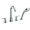 Hansgrohe Logis 4-Hole Roman Tub Set Trim With 1.8 Gpm Handshower In Chrome, 71513001