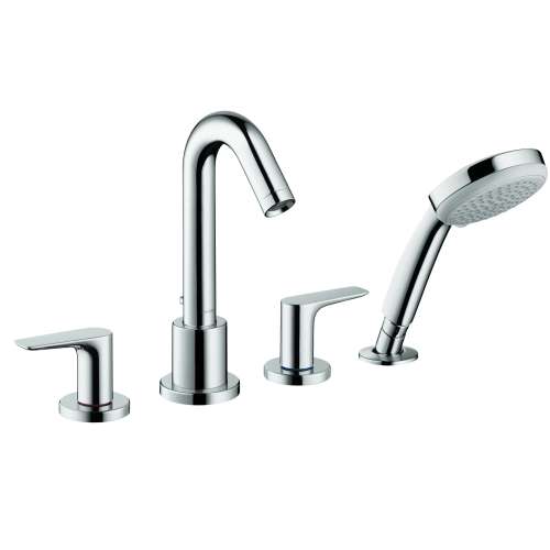 Hansgrohe Logis 4-Hole Roman Tub Set Trim With 1.8 Gpm Handshower