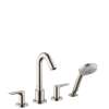 Hansgrohe Logis 4-Hole Roman Tub Set Trim With 1.8 Gpm Handshower In Brushed Nickel, 71513821
