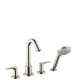 Hansgrohe Logis 4-Hole Roman Tub Set Trim With 1.8 Gpm Handshower In Brushed Nickel, 71513821