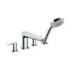 Hansgrohe Talis E 4-Hole Roman Tub Set Trim With 1.8 Gpm Handshower In Chrome, 71744001
