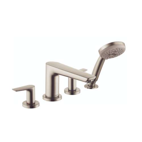 Hansgrohe Talis E 4-Hole Roman Tub Set Trim With 1.8 Gpm Handshower In Brushed Nickel, 71744821