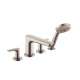 Hansgrohe Talis E 4-Hole Roman Tub Set Trim With 1.8 Gpm Handshower In Brushed Nickel, 71744821