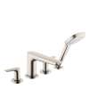 Hansgrohe Talis E 4-Hole Roman Tub Set Trim With 2.0 Gpm Handshower In Brushed Nickel, 71748821