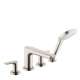 Hansgrohe Talis E 4-Hole Roman Tub Set Trim With 2.0 Gpm Handshower In Brushed Nickel, 71748821