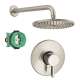 KS04233-27474BN Raindance Downpour Air 10-in Showerhead Kit with PBV Trim and Rough-in in Brushed Nickel