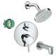 KST04231-04342-13PC Raindance S 150 1-Jet Showerhead 2.0GPM Kit with Tub Spout Thermostatic Trim with Diverter and Rough-in in Chrome