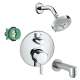 KST04231-04340-13PC Raindance S 100 3-Jet Showerhead 2.0GPM Kit with Tub Spout Thermostatic Trim with Diverter and Rough-in in Chrome
