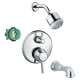 KST15753-28496-88PC Clubmaster Showerhead Kit with Tub Spout Thermostatic Trim with Diverter and Rough-in in Chrome