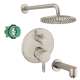 KST04231-27474-13BN Raindance Downpour Air 10-in Showerhead Kit with Tub Spout Thermostatic Trim with Diverter and Rough-in in Brushed Nickel
