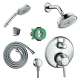 KSH15753-04070-72PC Croma C 100 Showerhead Kit with Handshower Thermostatic Trim with Diverter and Rough-in in Chrome