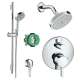 KSH04231-04342-66PC Raindance S 150 1-Jet Showerhead Kit with Handshower Wallbar Thermostatic Trim with Diverter and Rough-in in Chrome