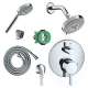 KSH04231-27457-04PC Raindance S 120 Air 3-Jet Showerhead Kit with Handshower Thermostatic Trim with Diverter and Rough-in in Chrome