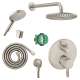 KSH04231-27474-31BN Raindance Downpour Air Showerhead Kit with Handshower Thermostatic Trim with Diverter and Rough-in in Brushed Nickel