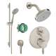 KSH04231-27486-66BN Raindance S 150 Air 1-Jet Showerhead Kit with Handshower Wallbar Thermostatic Trim with Diverter and Rough-in in Brushed Nickel