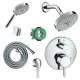 KSH04231-27495-14PC Raindance S 150 Air 3-Jet Showerhead Kit with Handshower Thermostatic Trim with Diverter and Rough-in in Chrome