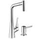 KK04508-04539PC Metris HighArc Prep Kitchen Faucet with Soap Dispenser in Chrome