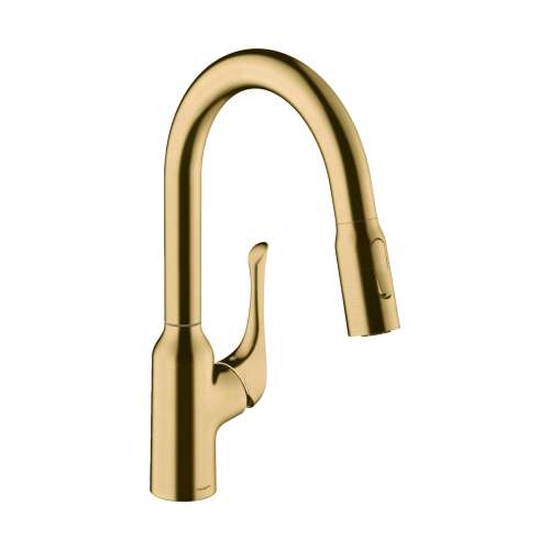Hansgrohe Allegro N Prep Kitchen Faucet, 2-Spray Pull-Down, 1.75 Gpm In Brushed Gold Optic, 71844251