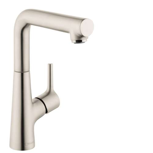 Hansgrohe Talis S Single-Hole Faucet 210 With Swivel Spout And Pop-Up Drain, 1.2 Gpm In Brushed Nickel, 72105821