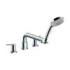 Hansgrohe Talis S 4-Hole Roman Tub Set Trim With 1.8 Gpm Handshower In Chrome, 72414001