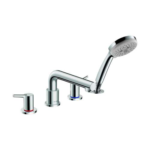 Hansgrohe Talis S 4-Hole Roman Tub Set Trim With 1.8 Gpm Handshower In Chrome, 72414001