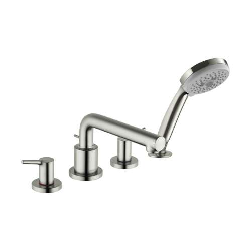Hansgrohe Talis S 4-Hole Roman Tub Set Trim With 1.8 Gpm Handshower In Brushed Nickel, 72414821