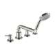 Hansgrohe Talis S 4-Hole Roman Tub Set Trim With 1.8 Gpm Handshower In Brushed Nickel, 72414821