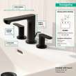 Hansgrohe Rebris S Widespread Faucet 110 With Pop-Up Drain, 1.2 Gpm In Matte Black, 72530671